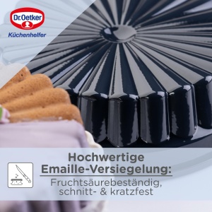 Tava de copt Dr. Oetker Charlottenform, 28 cm, emaille premium, ozean albastru - Img 4