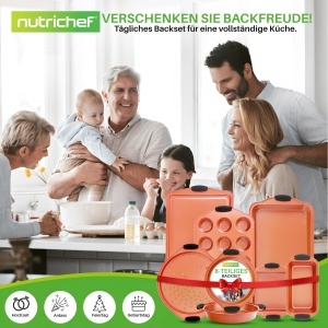 Tava de copt Nutrichef Gugelhupf 23 cm, Aluminiu, Antiaderenta, 1.8L - Img 7
