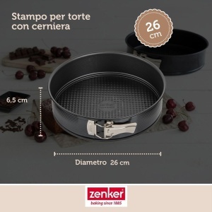 Tava de copt Zenker Black-Metallic cu fund plat 26 cm, antiaderenta, rezistenta la caldura - Img 2