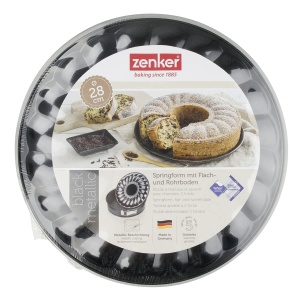Tava de copt Zenker cu fund plat si fund detasabil 28 cm, negru metallic, antiaderenta - Img 6
