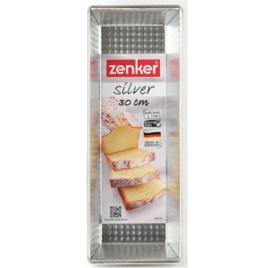 Tava de paine Zenker, tava de tort rege pentru paine si prajituri delicioase, tava de copt din tabla, potrivita pentru cuptoare electrice si pe gaz, (culoare: argintiu), cantitate: 1 bucata - Img 4