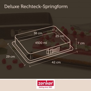 Tava dreptunghiulara Zenker Deluxe cu protectie la scurgeri si spatula - Img 5