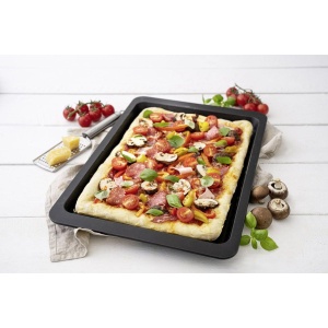 Tava patrata pentru pizza Zenker - Tava de copt premium 420 x 290 x 25 mm, garantie producator de 5 ani, Rezistent la caldura pana la 230degC, Acoperire antiaderenta de inalta calitate, Distributie optima a caldurii - Img 8