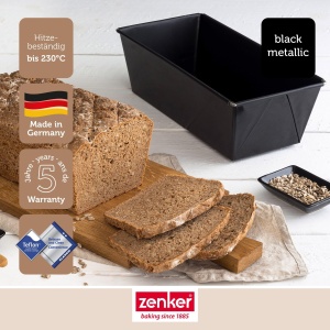 Tava pentru paine Zenker, model Black Metallic, 310x160x100 mm, antiaderenta - Img 2