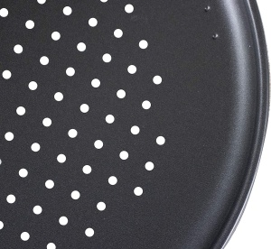 Tava pentru pizza Zenker 36 cm Line Black Metallic, antiaderenta, perforata - Img 5