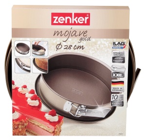 Tava pentru prajituri Zenker Mojave Gold, 28 cm, cu fund plat si protectie impotriva scurgerilor - Img 2