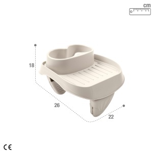Tavita pentru bauturi Intex 28500, plastic, bej, 26 x 22 x 18 cm - Img 4