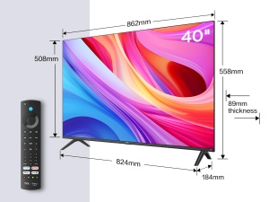 TCL 40SF540 - Smart TV FHD de 40 inch - HDR & HLG - Dolby Audio - DTS Virtual X /DTS HD Metal Borderless Dual Band Wifi 5 - cu sistem Fire OS 7 - Img 2