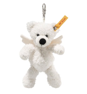 Teddy Bear Steiff Lotte 12cm alb cu aripi de inger, jucarie din plus