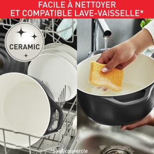 Tefal Air E2554604 Oala din aluminiu turnat 24 cm antiaderenta cu capac gri - Img 8