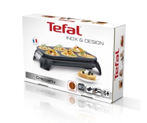 Tefal Crep Party Otel inoxidabil si design PY558813 - Clatite din otel inoxidabil si acoperire antiaderenta cu capacitate pentru 6 clatite, clatite sau clatite - Img 6