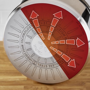 Tefal Ingenio Preference On, set de vase de gatit, 15 bucati, otel inoxidabil, acoperire antiaderenta sigura, stivuibil, economie de spatiu, afisare a temperaturii, inductie, L9749802 - Img 4