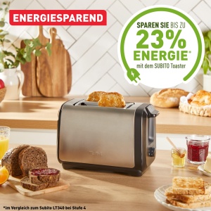 Tefal Subito TT5S1DE0 Toaster Dublu Fante Inox Negru Functie Economisire Energie - Img 4