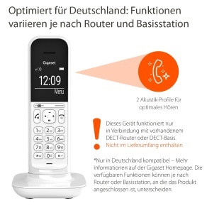 Telefon fara fir Gigaset CL390HX Alb Compatibil DECT cu Routere si Baza - Img 2