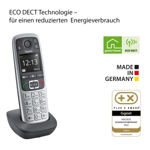 Telefon fix Gigaset E560HX, seniori, cu ladeschale, compatibil Fritzbox, argintiu - Img 5