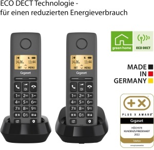 Telefon fix Gigaset Pure 120 Duo - 2 aparate, antracit, cu afisaj iluminat - Img 5