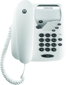 Telefon fix Motorola CT1 Alb cu functii avansate si montare pe perete