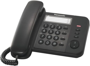 Telefon fix Panasonic KX-TS520EX1B, model pentru Italia, culoare neagra