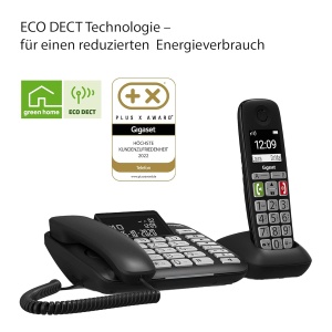 Telefon Gigaset DL780 Plus cu mobil, extralaut, compatibil cu aparate auditive, negru - Img 5