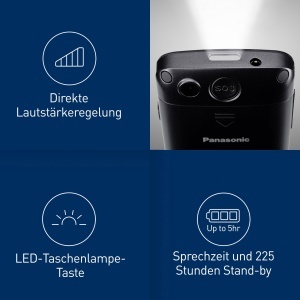 Telefon mobil Panasonic KX-TU110EXB Dual-SIM Negru cu functie SOS si tastatura mare - Img 5