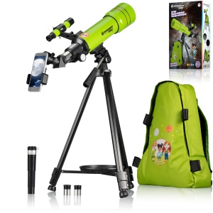 Telescop pentru copii Bresser Junior 70400, 70 mm, cu rucsac si suport smartphone