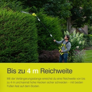Teleskop Heckenschere RYOBI 18V ONE, 45 cm, 135 cap de taiere - Img 7