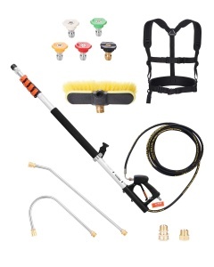 Teleskop Stanga VEVOR QD-SSG03, 5.5 m, 4000 PSI, cu accesorii de curatare