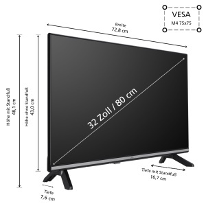 Televizor Smart JVC LT-32VH7555 32 Inch HD Ready HDR Triple-Tuner - Img 3