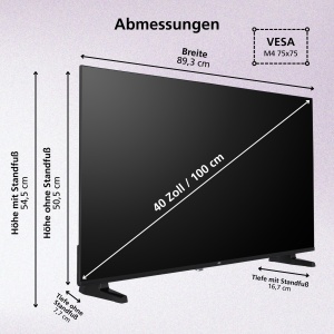 Televizor Smart JVC LT-40VDF2555 40 inch Full HD HDR VIDAA Triple Tuner - Img 3