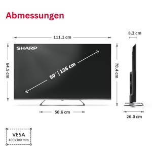 Televizor Smart SHARP 50JP7765E QLED 50 inch 4K UHD Mini-LED - Img 3