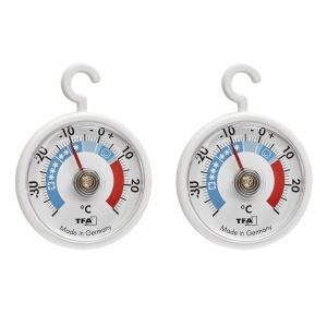 Termometru analogic TFA Dostmann 2 bucati, -40C pana la 30C, cu haken, alb
