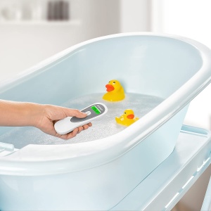 Termometru clinic cu infrarosu Reer Colour SoftTemp 3in1 pentru bebelus cu detector optic de febra alb - Img 7