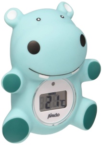 Termometru digital Alecto BC-11 pentru baie si camera, verde, cu alarma