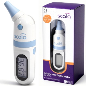 Termometru digital scala SC 8178 pentru masurarea temperaturii in ureche, 1 secunda, LCD