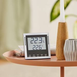 Termometru digital TFA Dostmann Klima Guard, control temperatura si umiditate, gri - Img 2