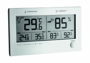 Termometru digital TFA Dostmann Twin Plus, senzor exterior, argintiu - Img 2