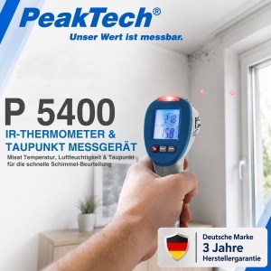 Termometru infrarosu PeakTech P 5400, -50260C, umiditate 0-100 - Img 2