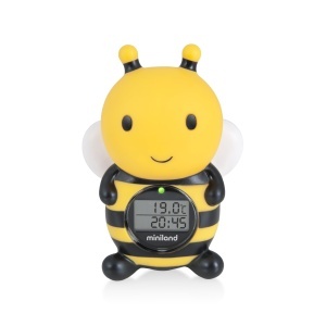 Termometru pentru baie Miniland Wasserthermometer, cu functie de timer, design alb - Img 5