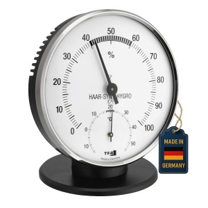 Termometru si Higrometru Analogic TFA Dostmann 45.2032, cu Inel din Metal, pentru Controlul Temperaturii si Umiditatii