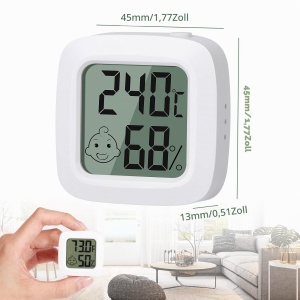 Termometru si Higrometru Vinabo, Precizie Mare, Display LCD, Portabil - Img 2
