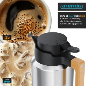Termos Arendo 1200 ml Inox Dublu Izolat BPA-Free - Img 5