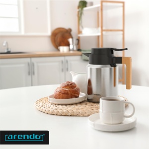 Termos Arendo 1L din Inox cu Maner din Lemn si Sistem Quick Tip - Img 7