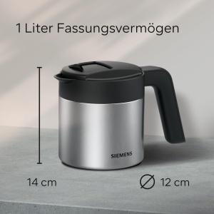 Termos cafea Siemens TZ40001, 1L, inox, cu functie de mentinere a caldurii - Img 3