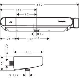 Termostat de dus hansgrohe ShowerTablet Select 360, crom, cu SafetyStop - Img 6