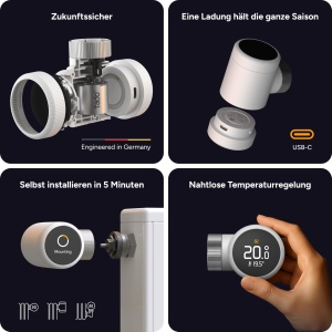 Termostat inteligent tado X cu control prin aplicatie, instalare usoara, economisire energie - Img 7