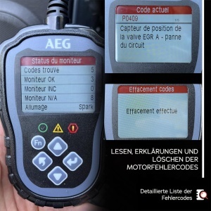 Tester auto AEG Evol 2 OBD2 citire si stergere coduri eroare analiza date vehicul test baterie - Img 4