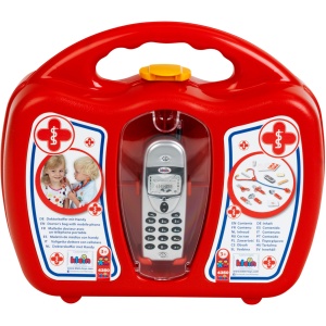 Theo Klein 4350 Husa pentru medic cu telefon mobil | Carcasa robusta cu stetoscop, seringa si multe altele |Jucarii pentru copii de la 3 ani - Img 4