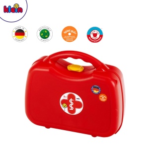 Theo Klein 4383 Cazul medicului | Geanta medicala din 14 piese cu stetoscop, termometru, seringa si maner practic de transport | Dimensiuni: 28 cm x 9,5 cm x 22 cm | Jucarii pentru copii de la 3 ani - Img 6