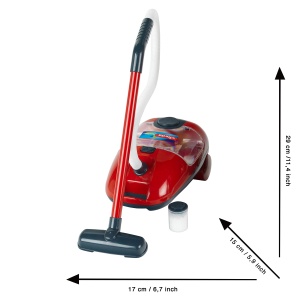Theo Klein 6742 Vileda Broom Wagon - Inclusiv accesorii de curatare - Aspirator cu baterii cu functie de aspiratie si sunet - Jucarie pentru copii de  - Img 5