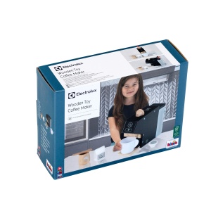Theo Klein 7401 Electrolux Aparat de cafea, lemn | Incl. cana, capsule, lapte si zahar | Accesorii pentru bucatarii pentru copii si de joaca | Dimensiuni: 19 cm x 5,5 cm x 14 cm | Jucarii pentru copii de la 3 ani - Img 6